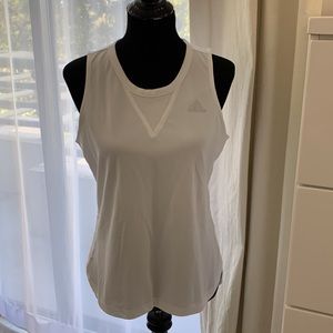 Adidas NWT White Training Tank Top HEAT.RDY size L